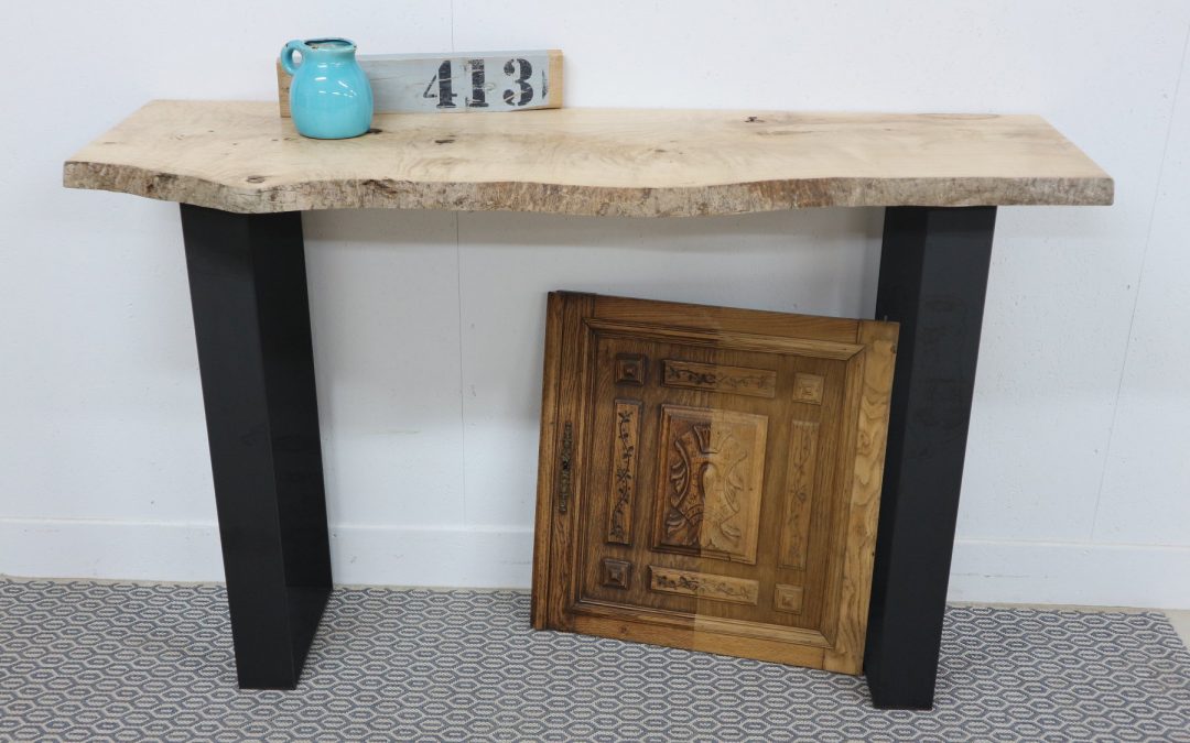 Console Frêne et métal sur mesure
